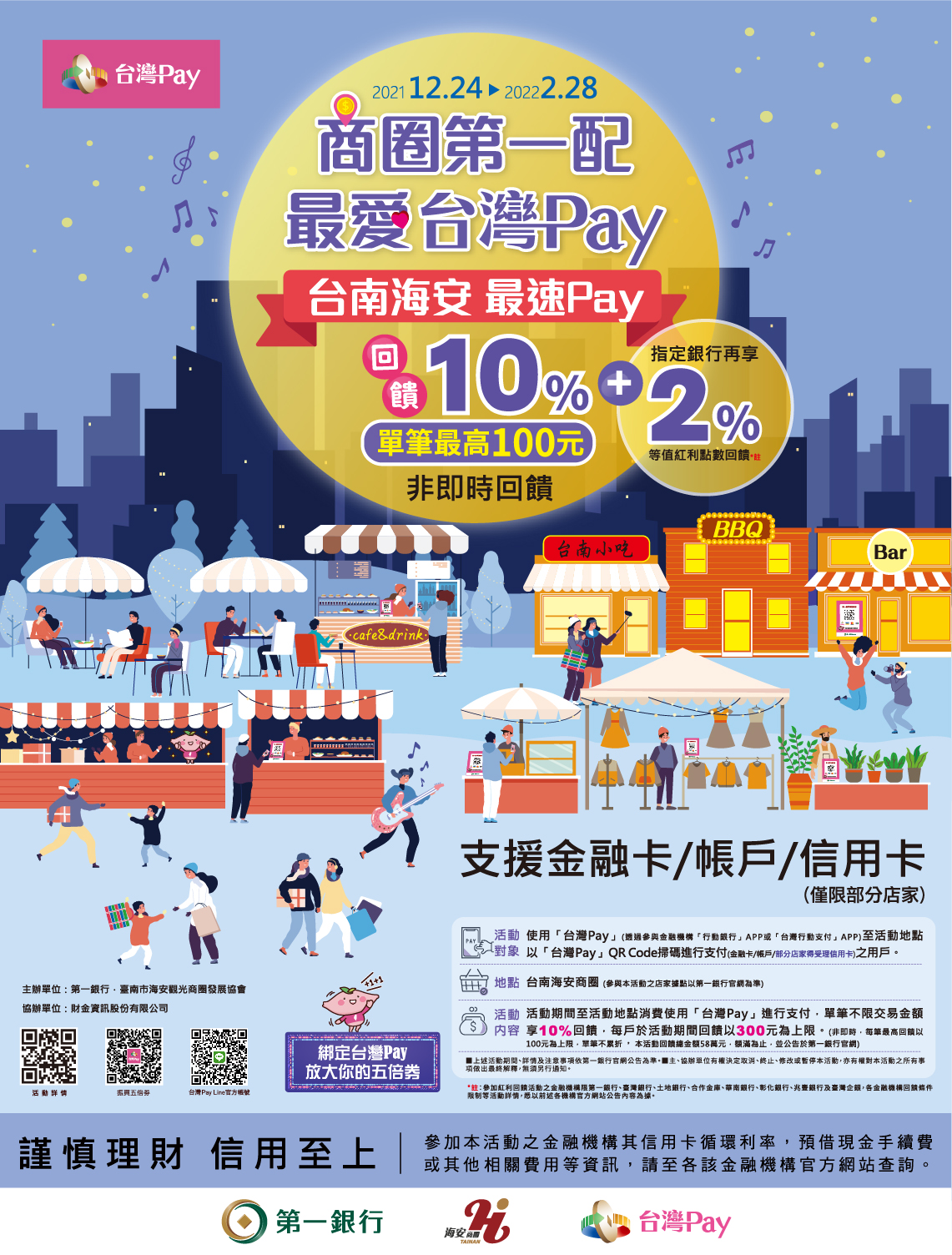 活動結束)商圈第一配最愛台灣Pay，台南海安最速Pay享10%回饋